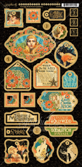 g45 Vintage Hollywood-Decorative chipboard